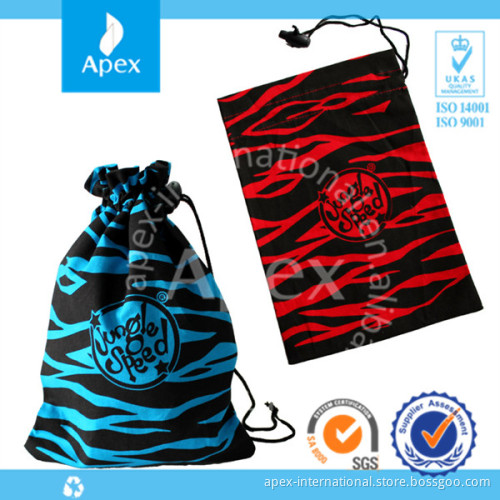 Fashion printed cotton drawstring bag